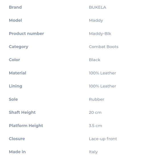 Bukela Maddy Black Women's Combat Boots - Picture 12 of 12